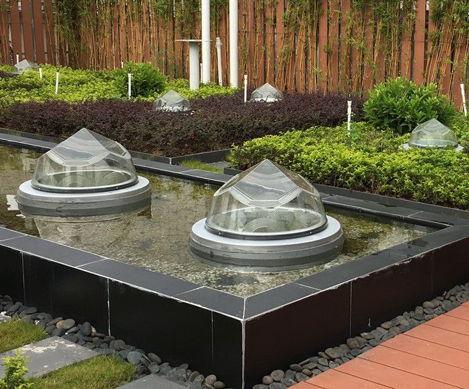 白天的導光管采光系統室外效果圖